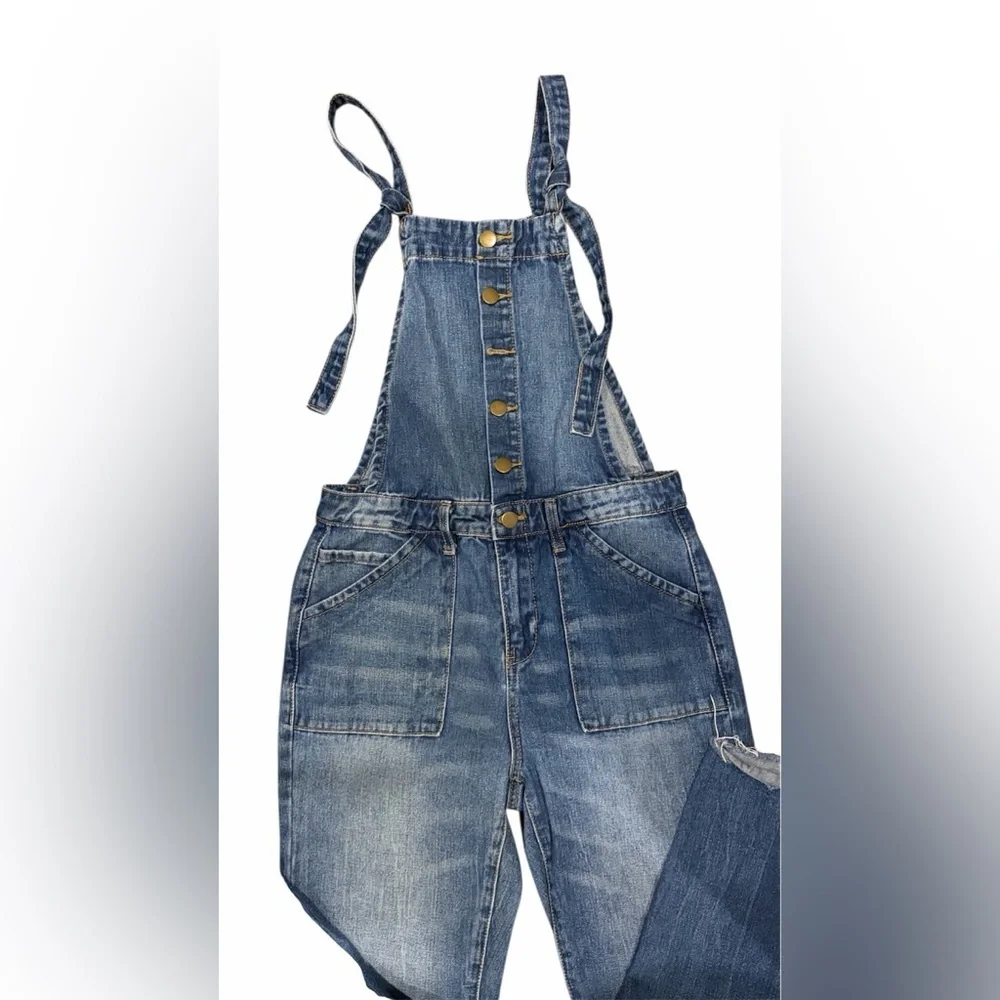 Forever 21 Vintage Blue Denim Overalls Sz small - Picture 3 of 6